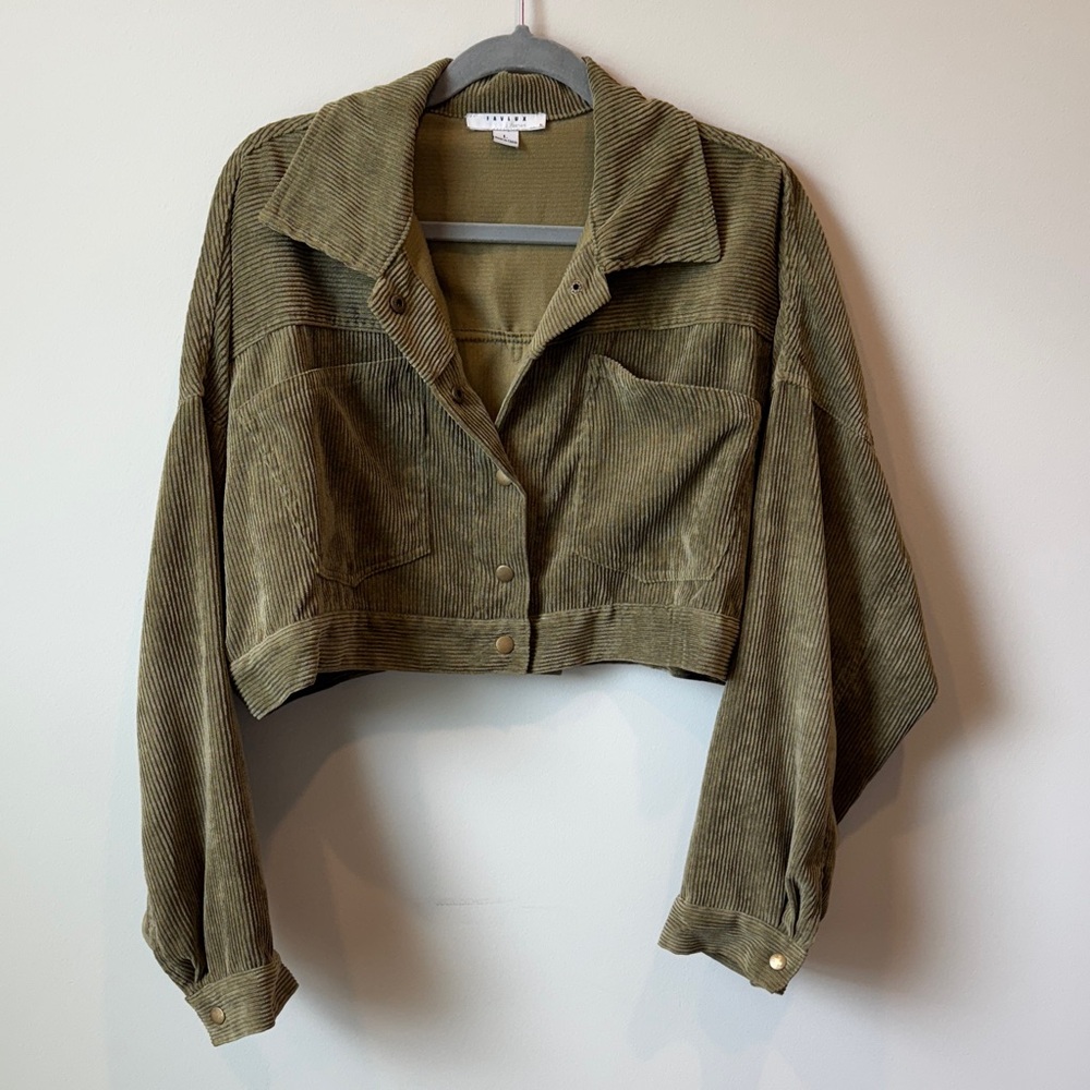 FAVLUX Olive Corduroy Utility Jacket